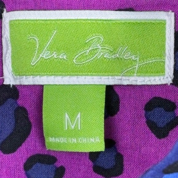 Vera Bradley Women LongSleeve Button Shirt Sz M Cotton Lightweight Summer Spring - Picture 5 of 10